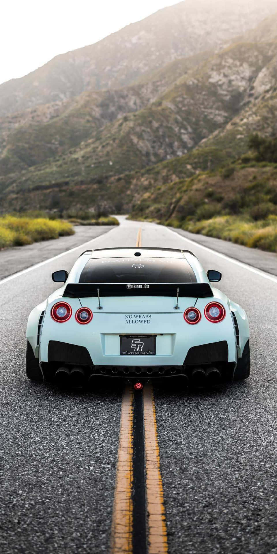 Nissan Skyline Iphone Road Mountains Background