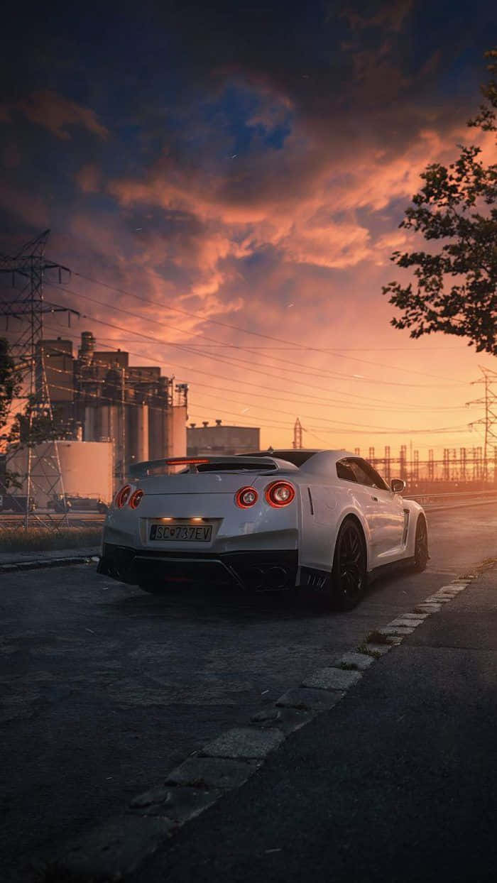 Nissan Skyline Iphone Sunset View Background