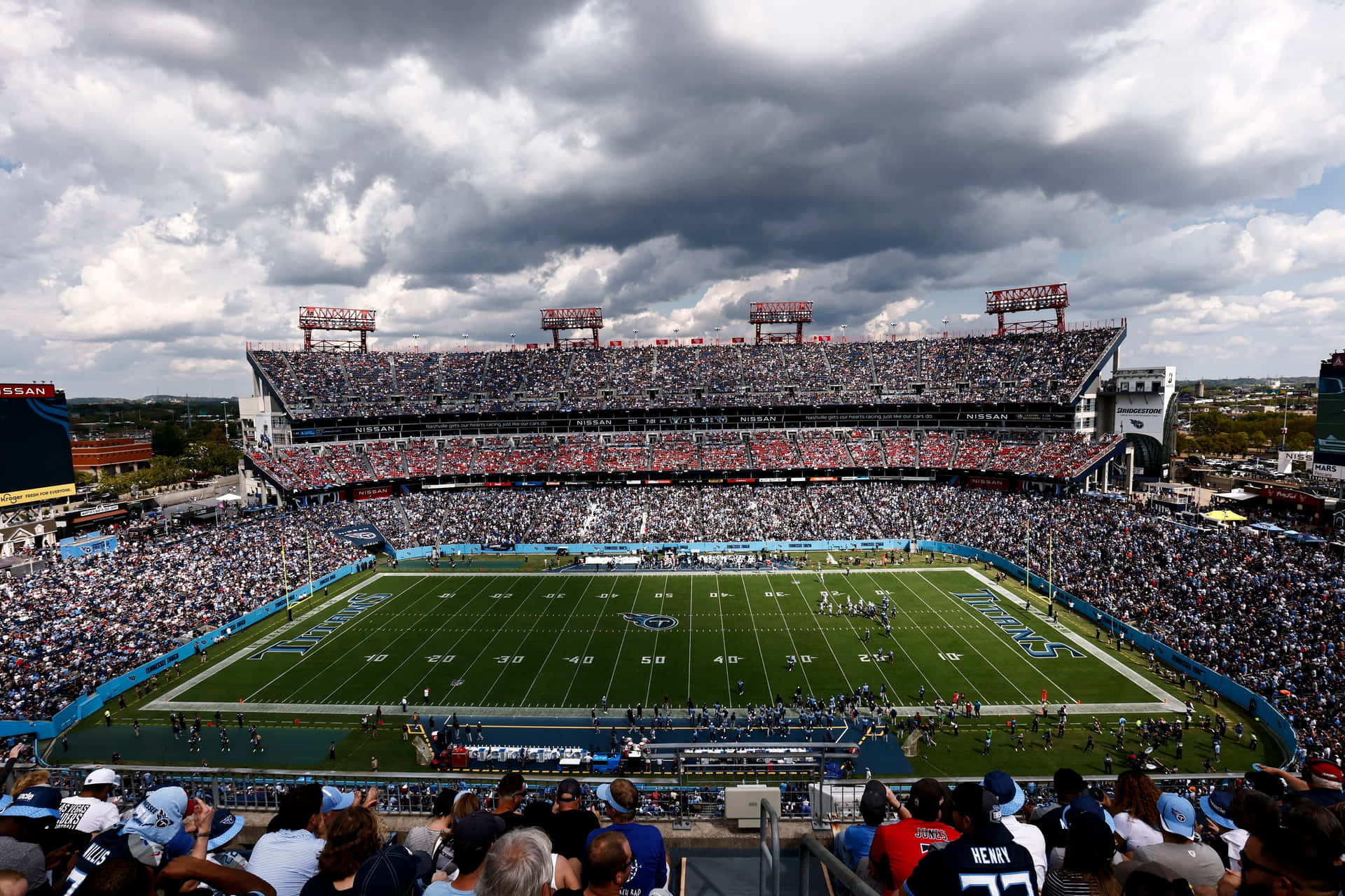 Nissan Stadium Football Field Background