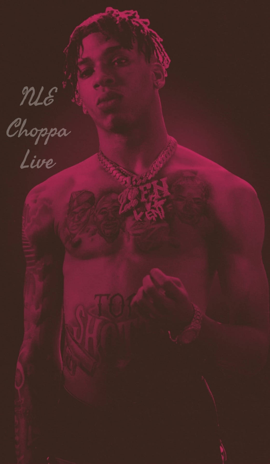 Nle Choppa Performing Live Background