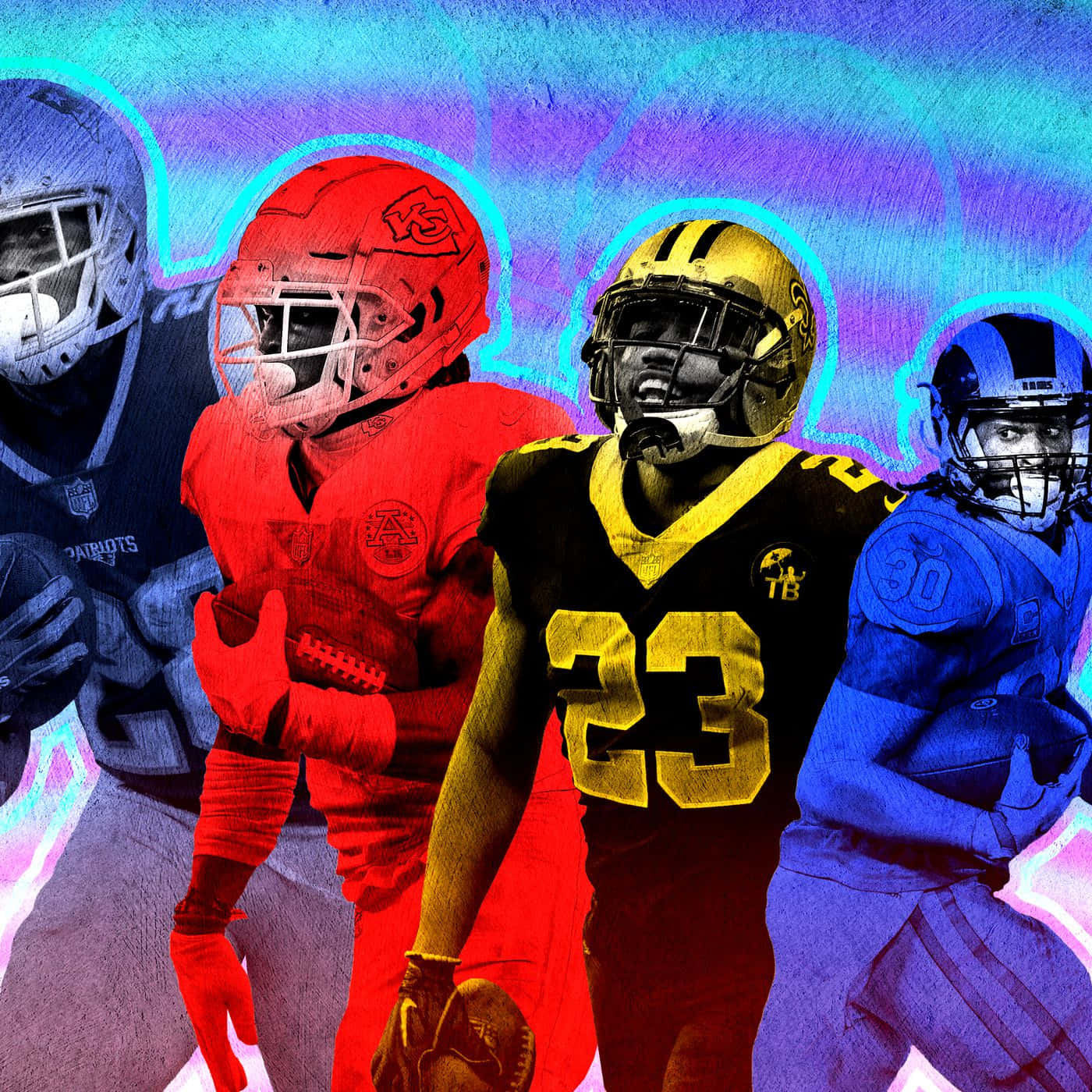 No. 23 Marshon Lattimore Graphic Art Background