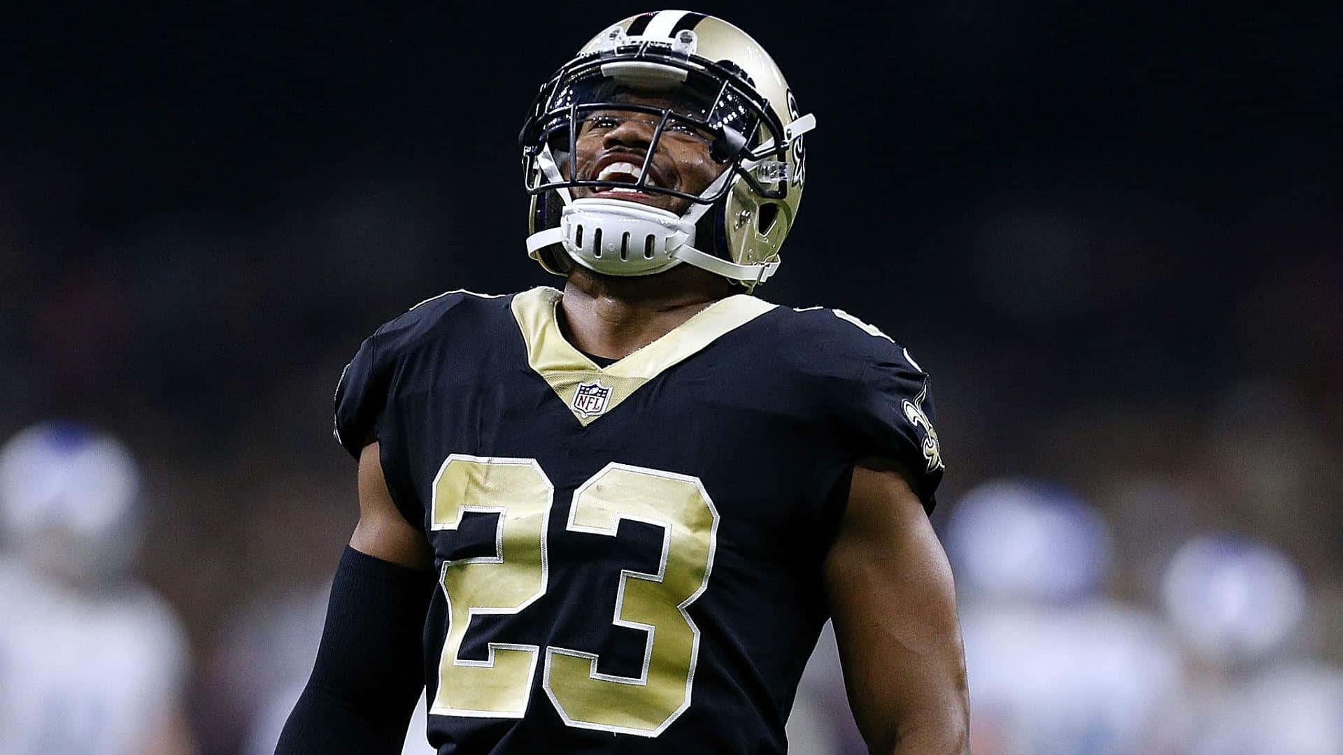 No. 23 Marshon Lattimore Selective Shot Background