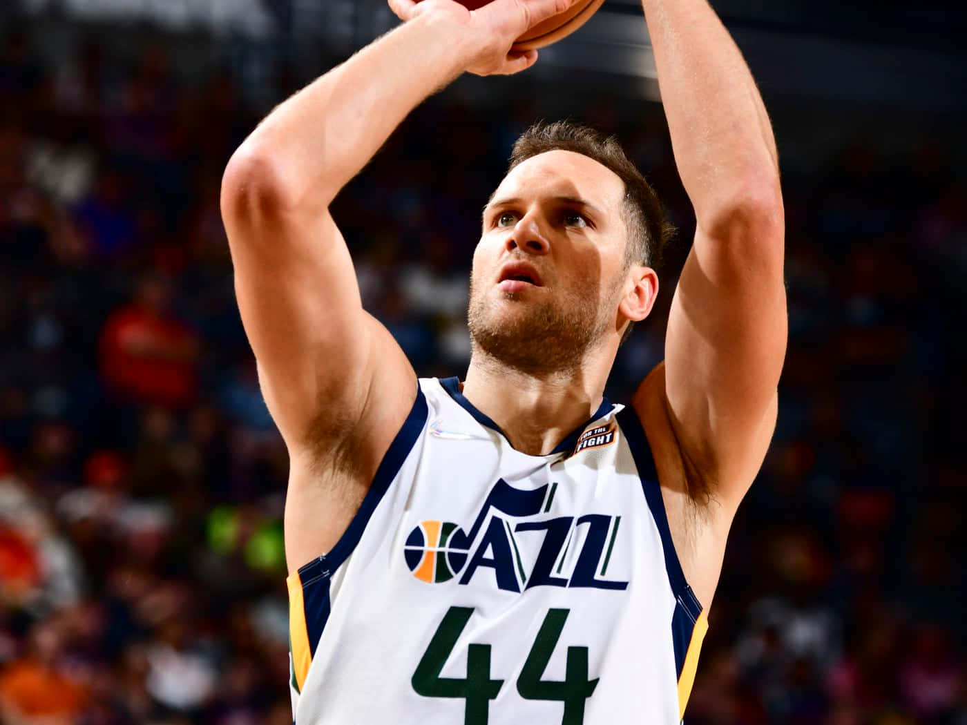 No. 44 Utah Jazz Bojan Bogdanovic Close Up Background