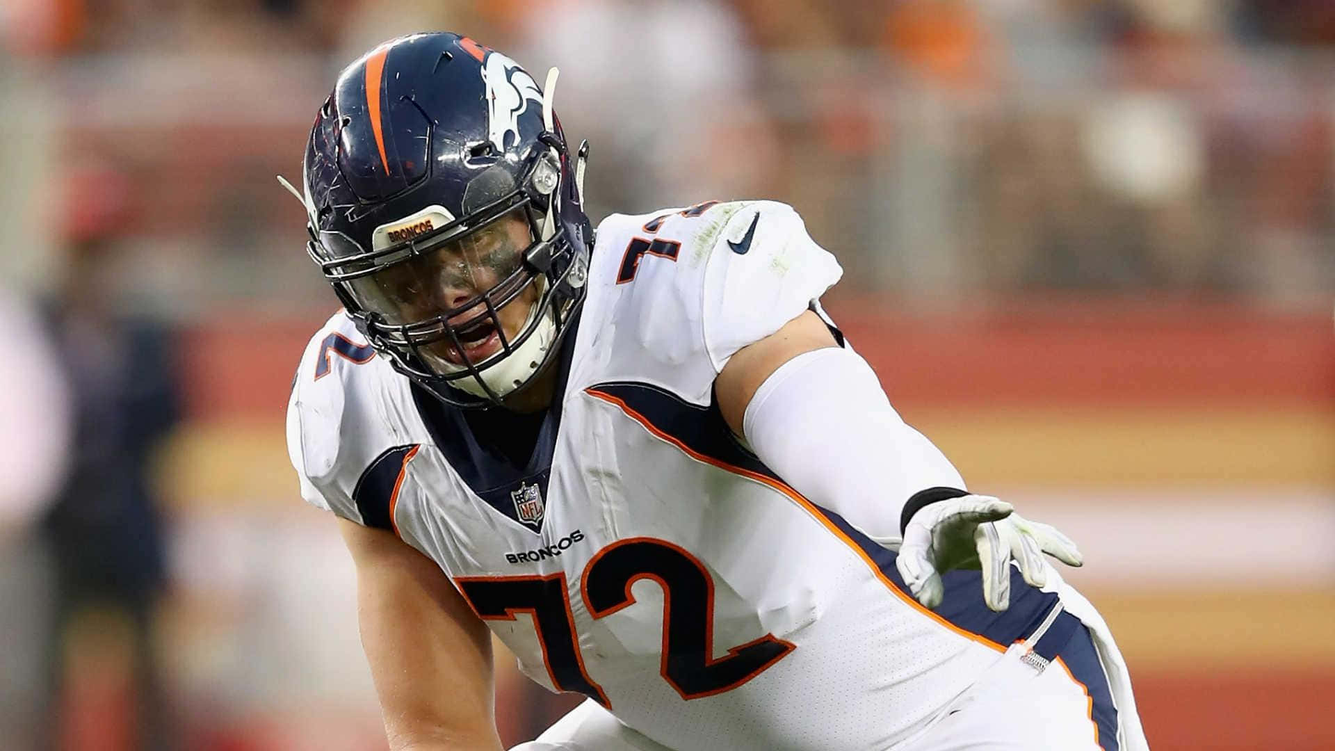 No. 72 Garett Bolles American Football Player Background