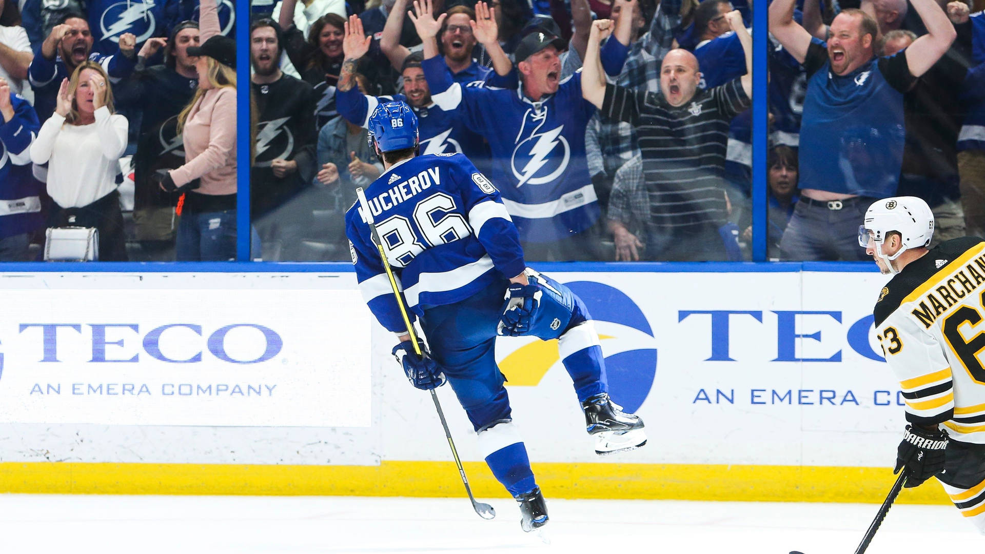 No. 86 Tampa Bay Lightning Player Nikita Kucherov Background