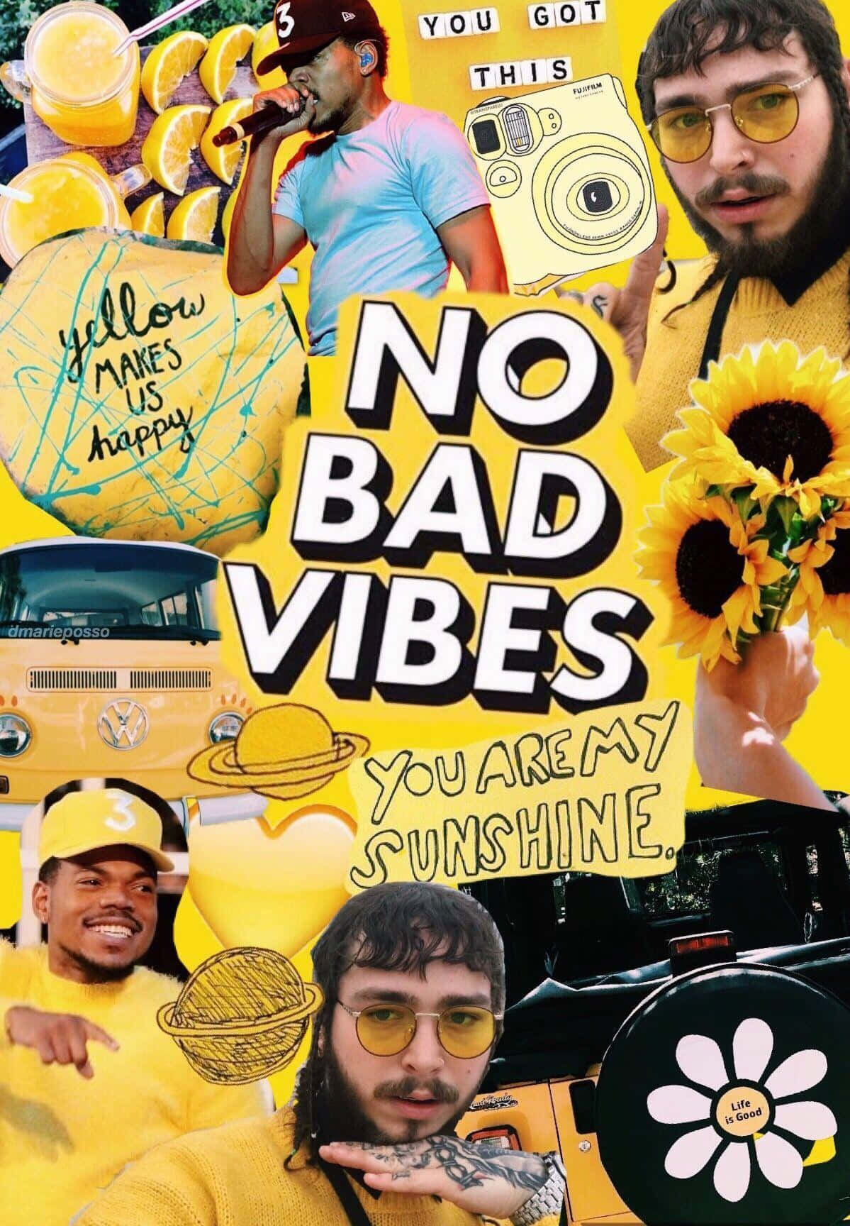No Bad Vibes - You're Always Sunshine Background