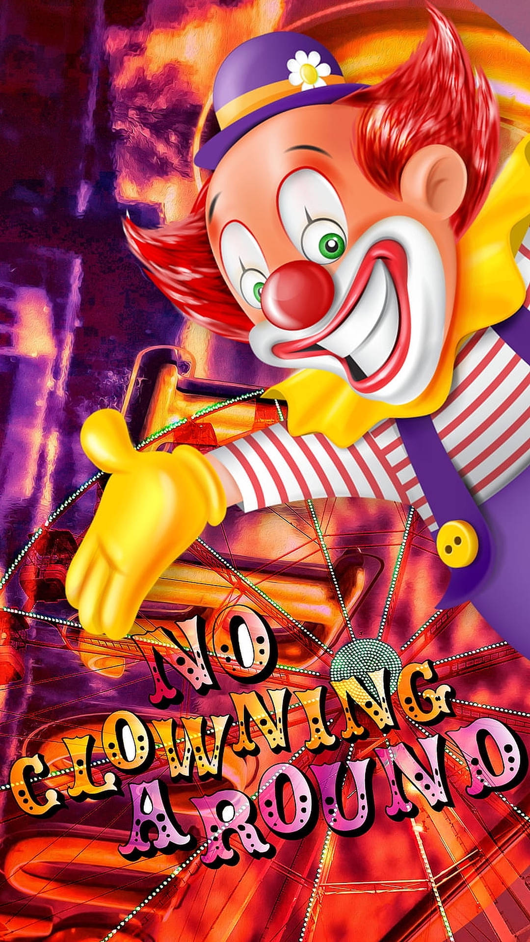 No Clowning Around Clown Background