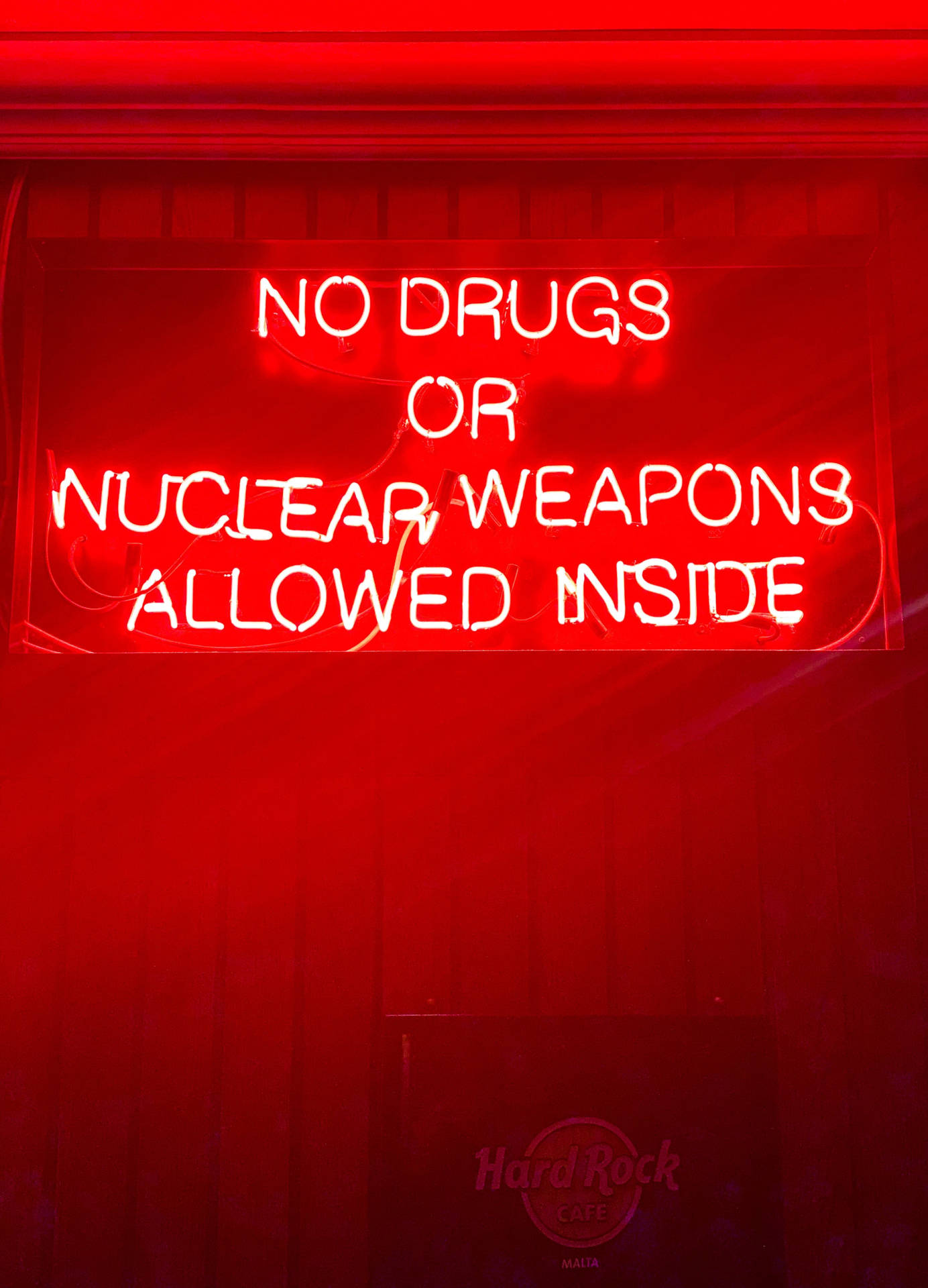 No Drugs Allowed Neon Sign Background