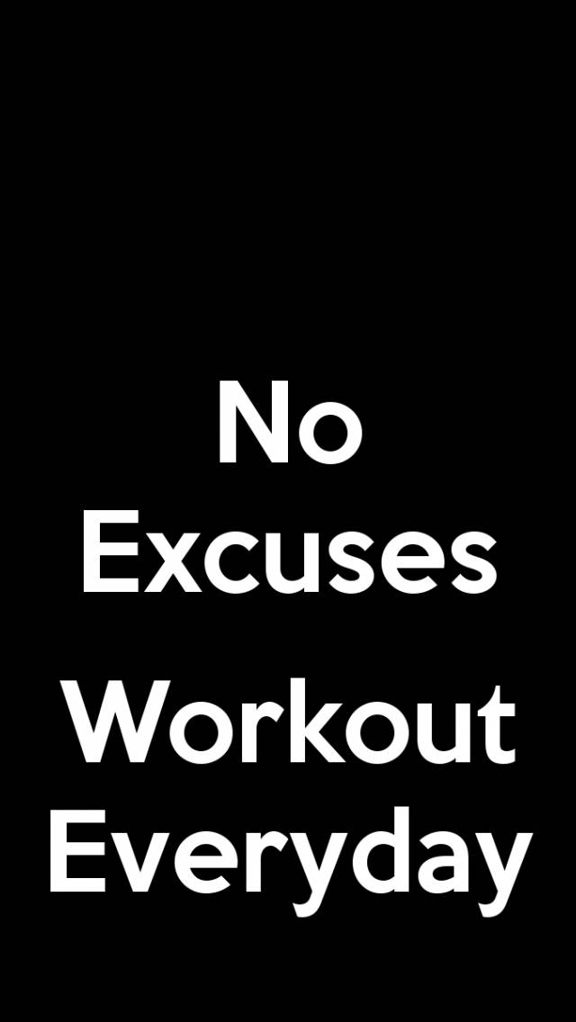 No Excuses Workout Everyday Poster Background