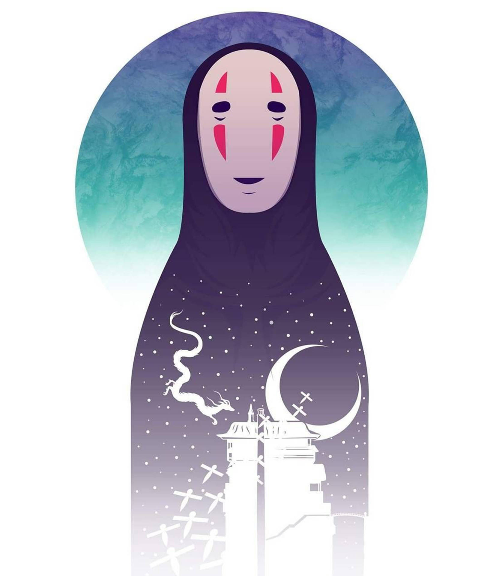No-face Digital Drawing Background