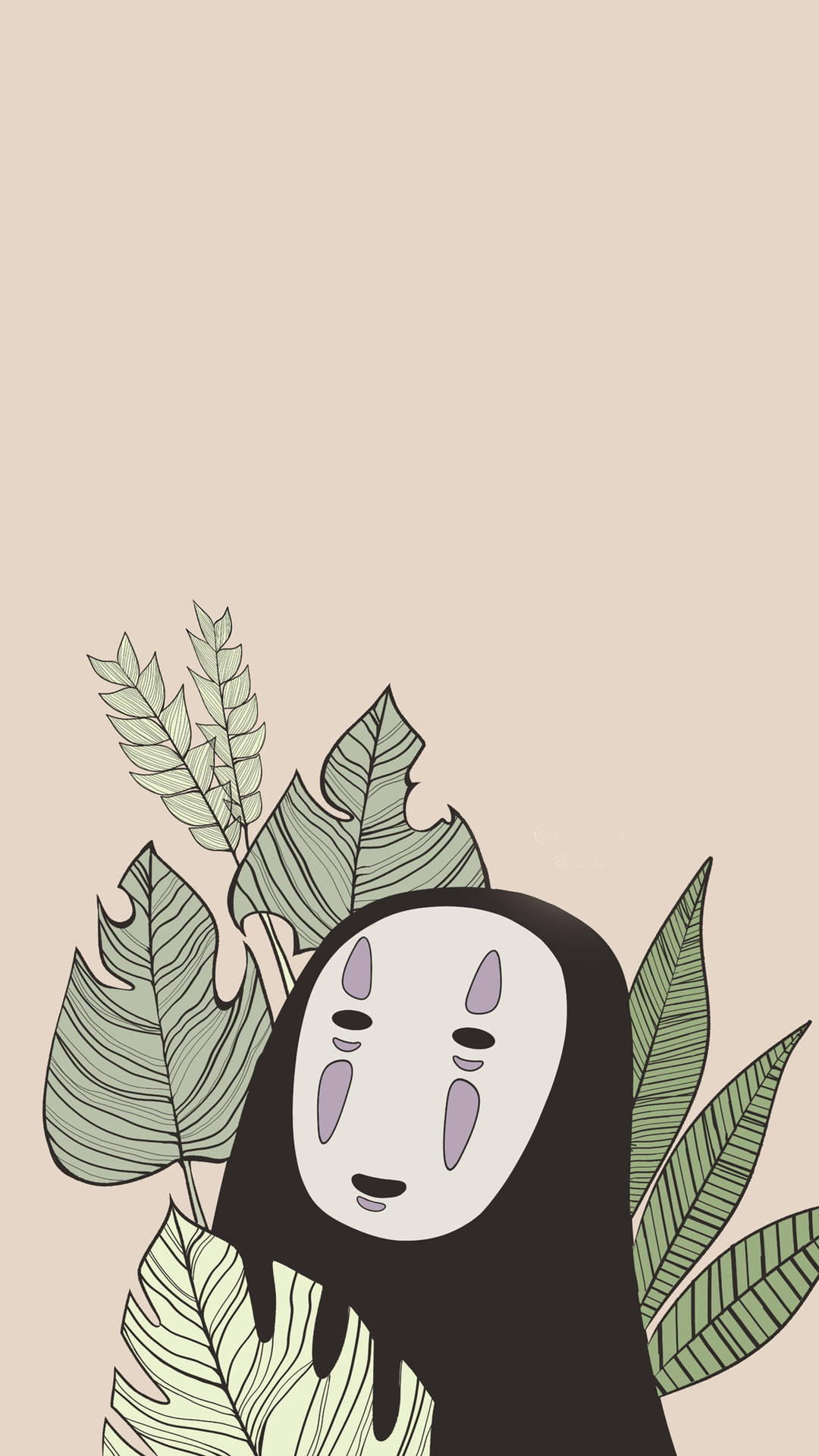 No-face Leaves Art Background