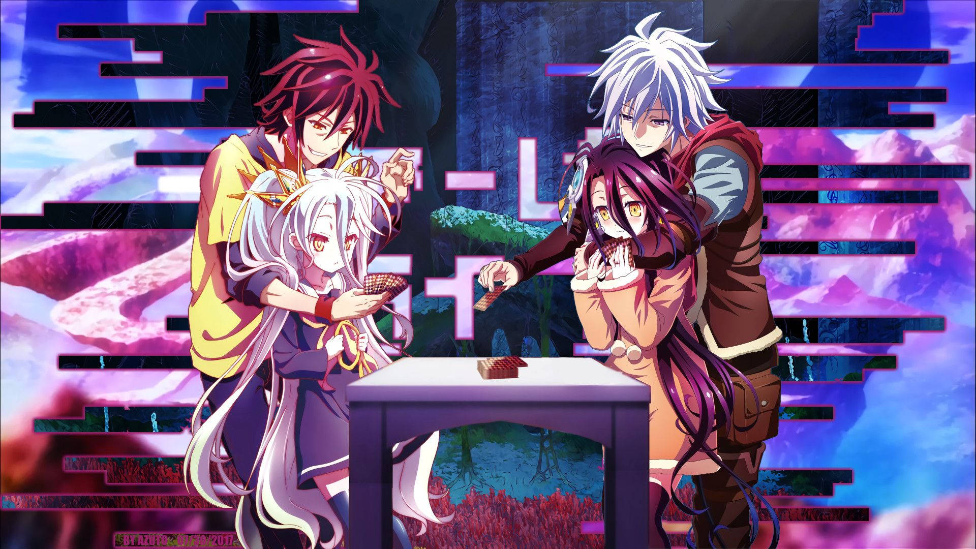 No Game No Life Playing Cards Background