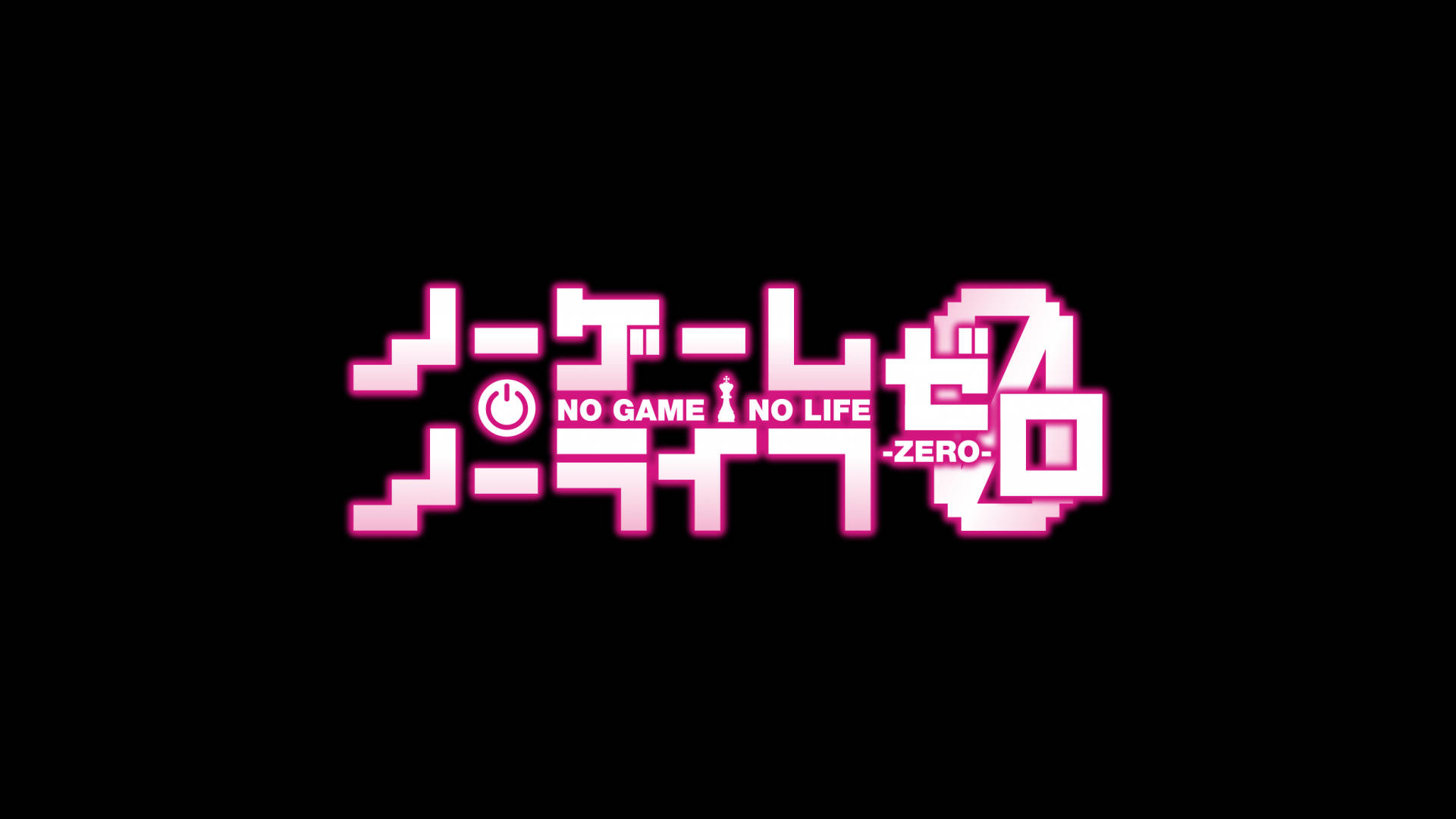 No Game No Life Zero Neon Title Background