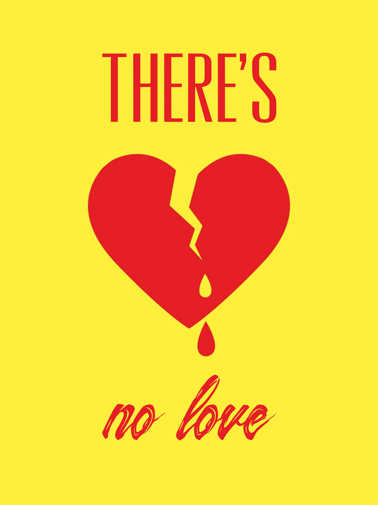 No Love Broken Heart Vector Art