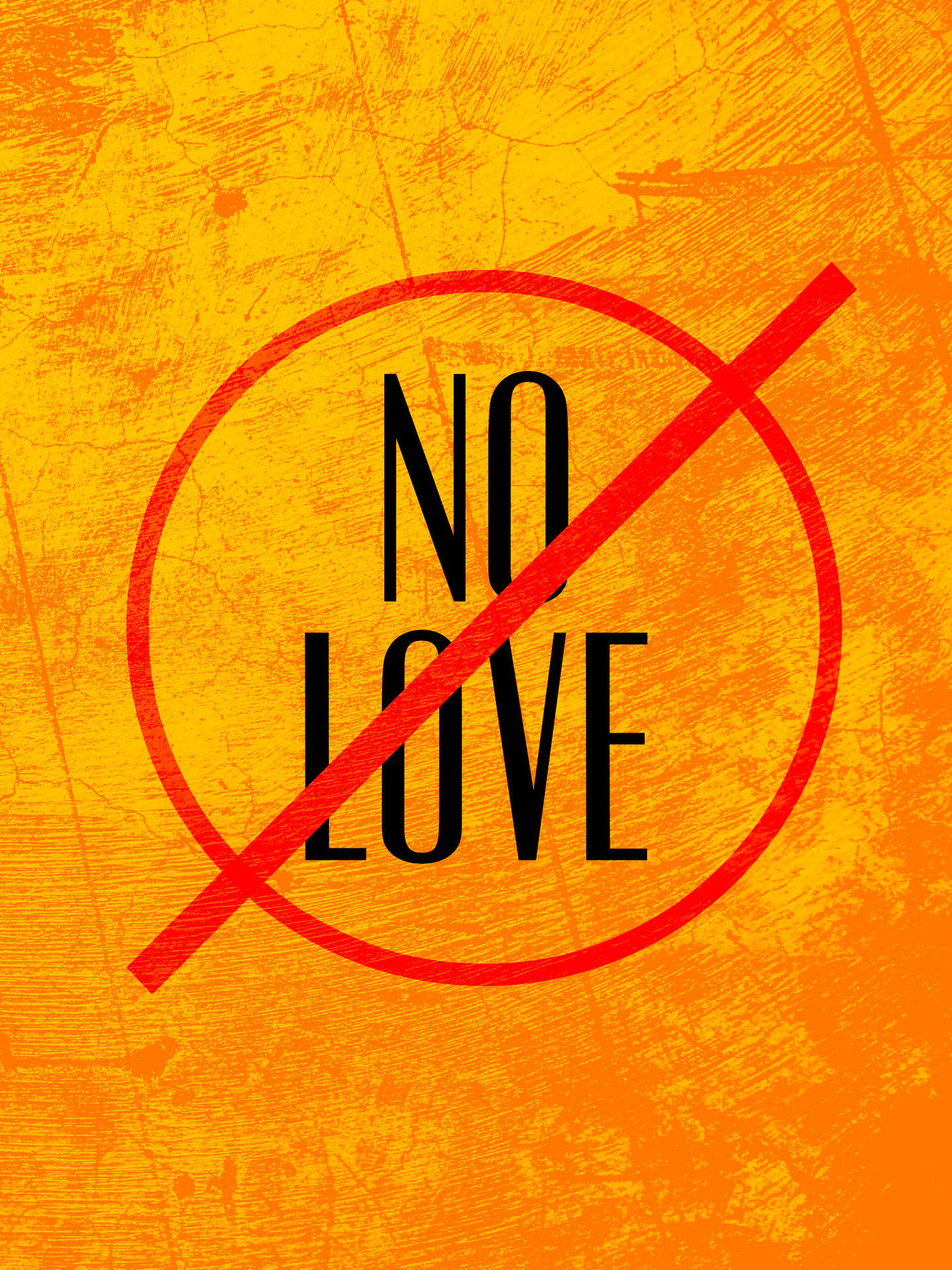 No Love Stylized Signage
