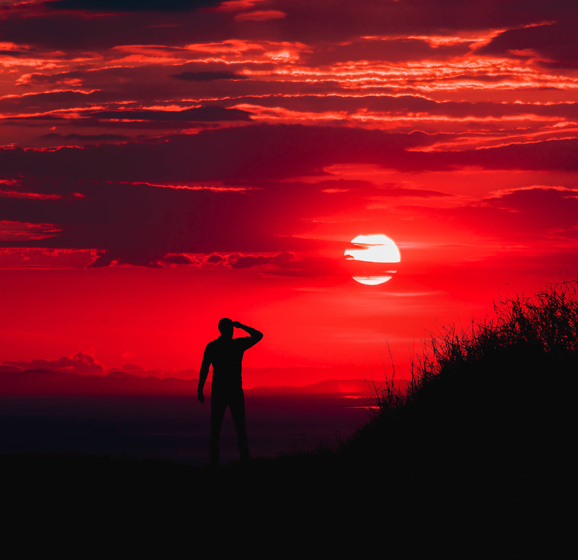 No Man's Sky In Reddish Sunset Background
