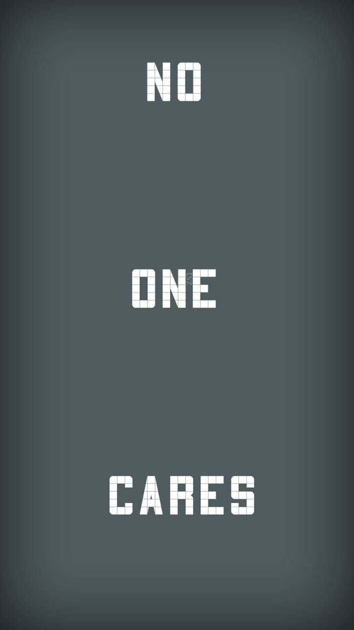 No One Cares Poster