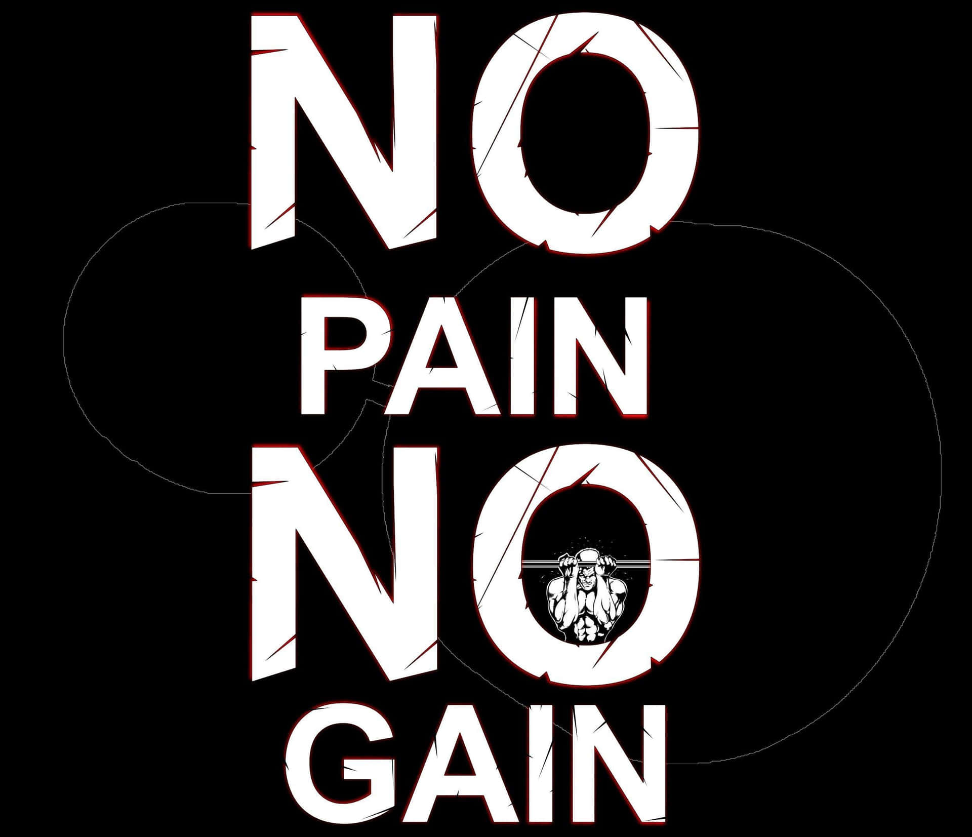 No Pain No Gain Motivational Workout Graphic