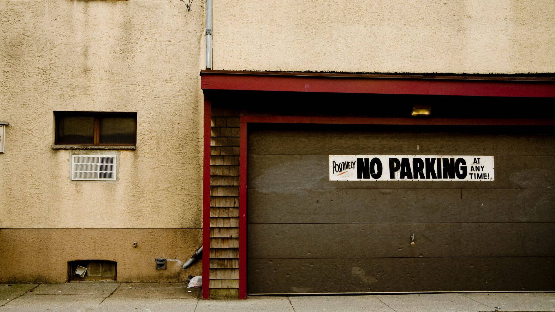 No Parking Old Garage Retro Aesthetic