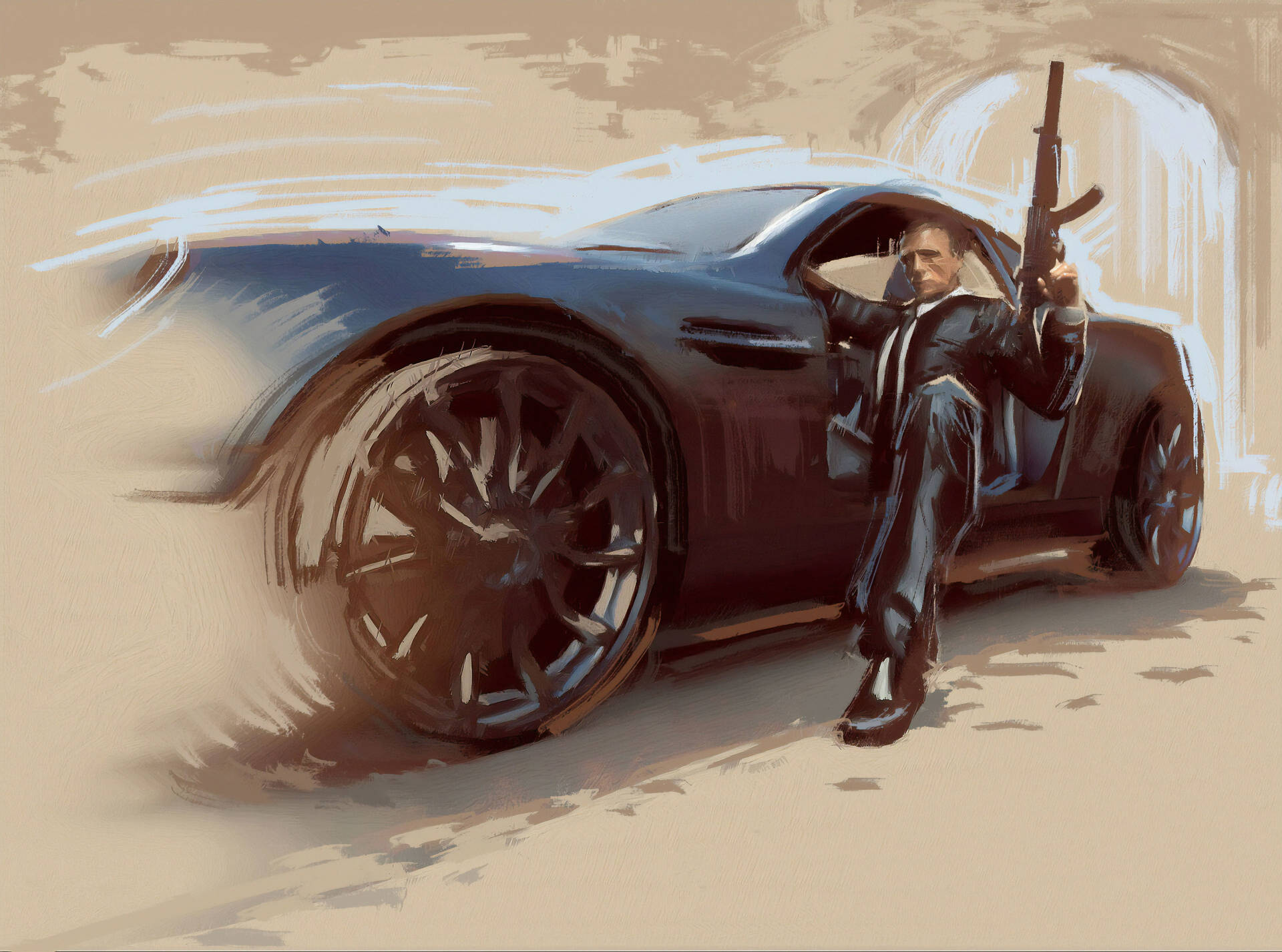No Time To Die James Bond Artwork Background