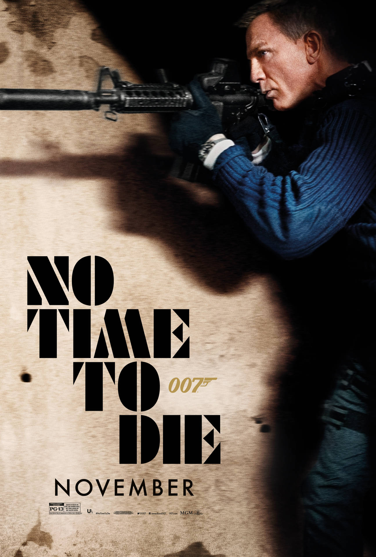 No Time To Die James Gun Poster Background