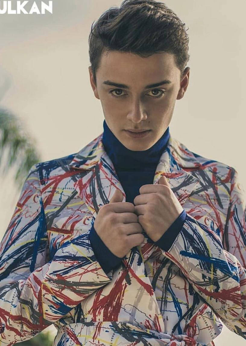 Noah Schnapp In Vulkan Magazine Background