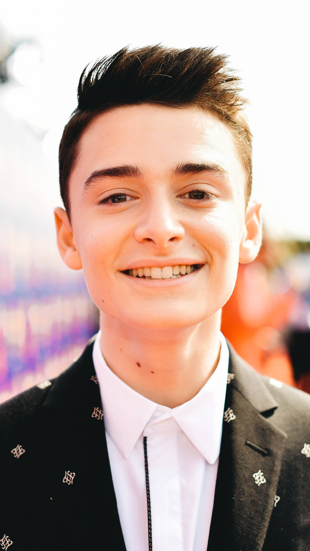 Noah Schnapp Smiling For Phone Background