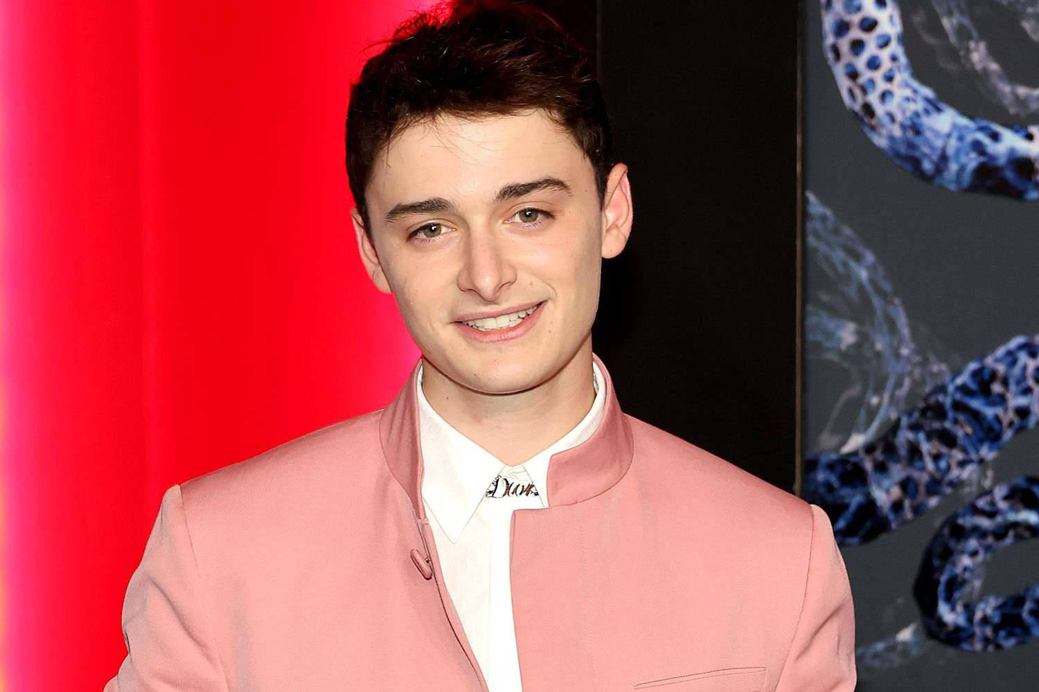 Noah Schnapp Wears Dior At Premiere Event Background