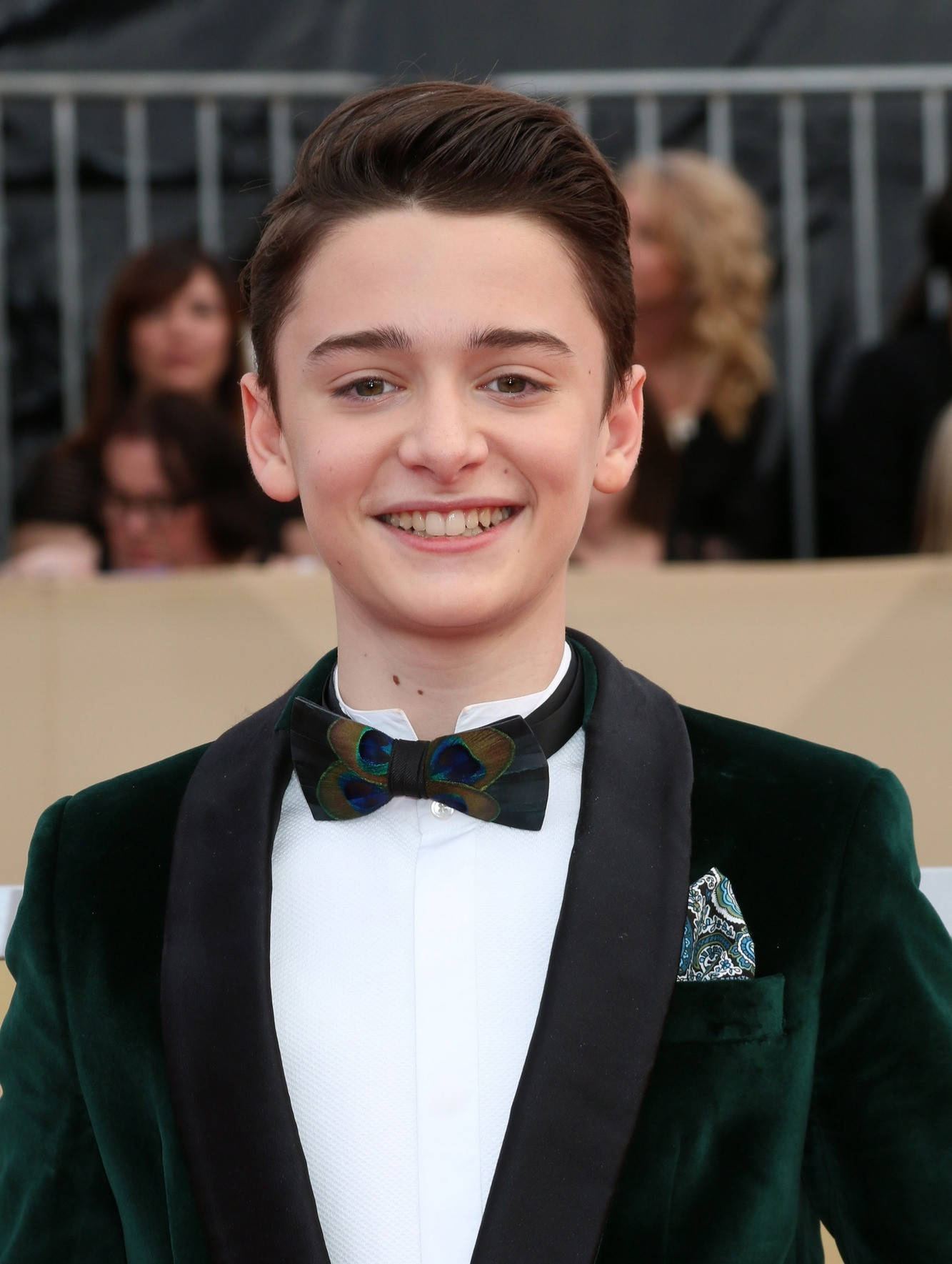 Noah Schnapp With Bow Tie Background