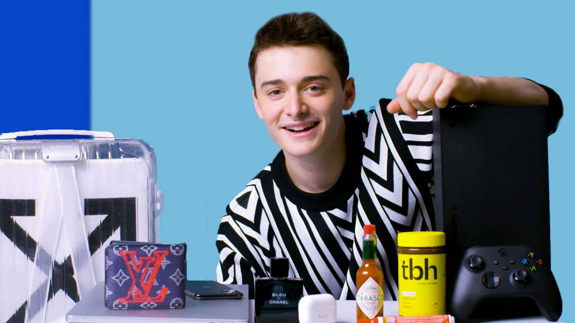 Noah Schnapp With Things He Can't Live Without