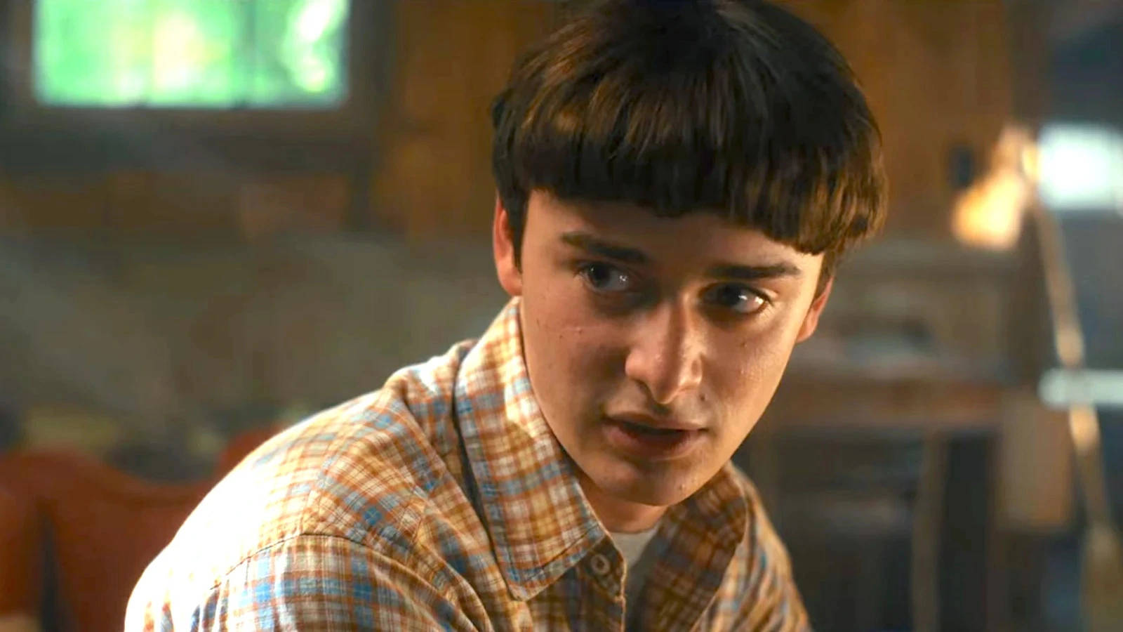 Noah Schnapp With Vintage Plaid Polo