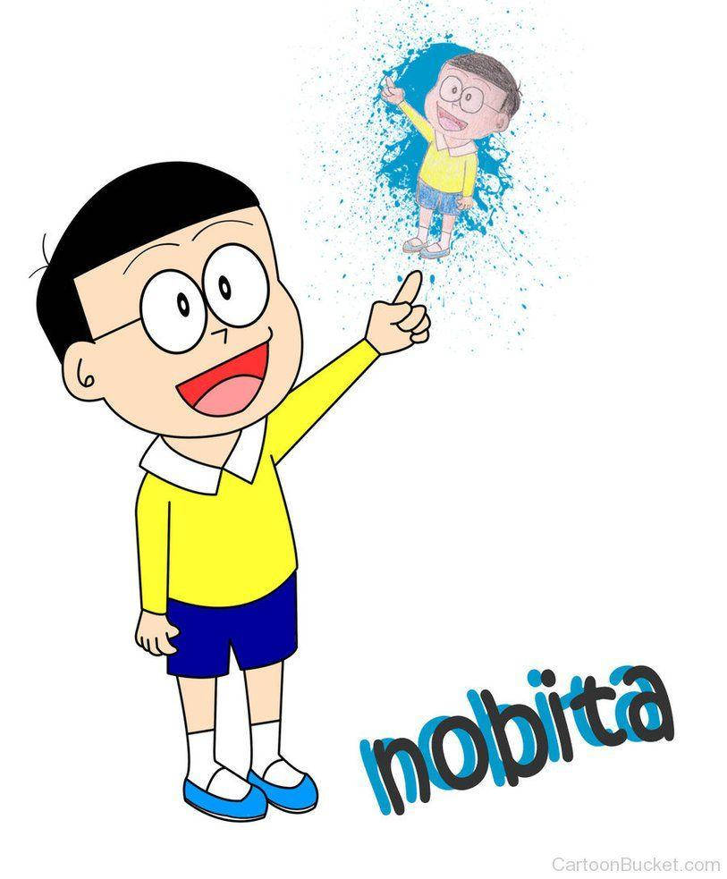 Nobita And His Younger Self Background