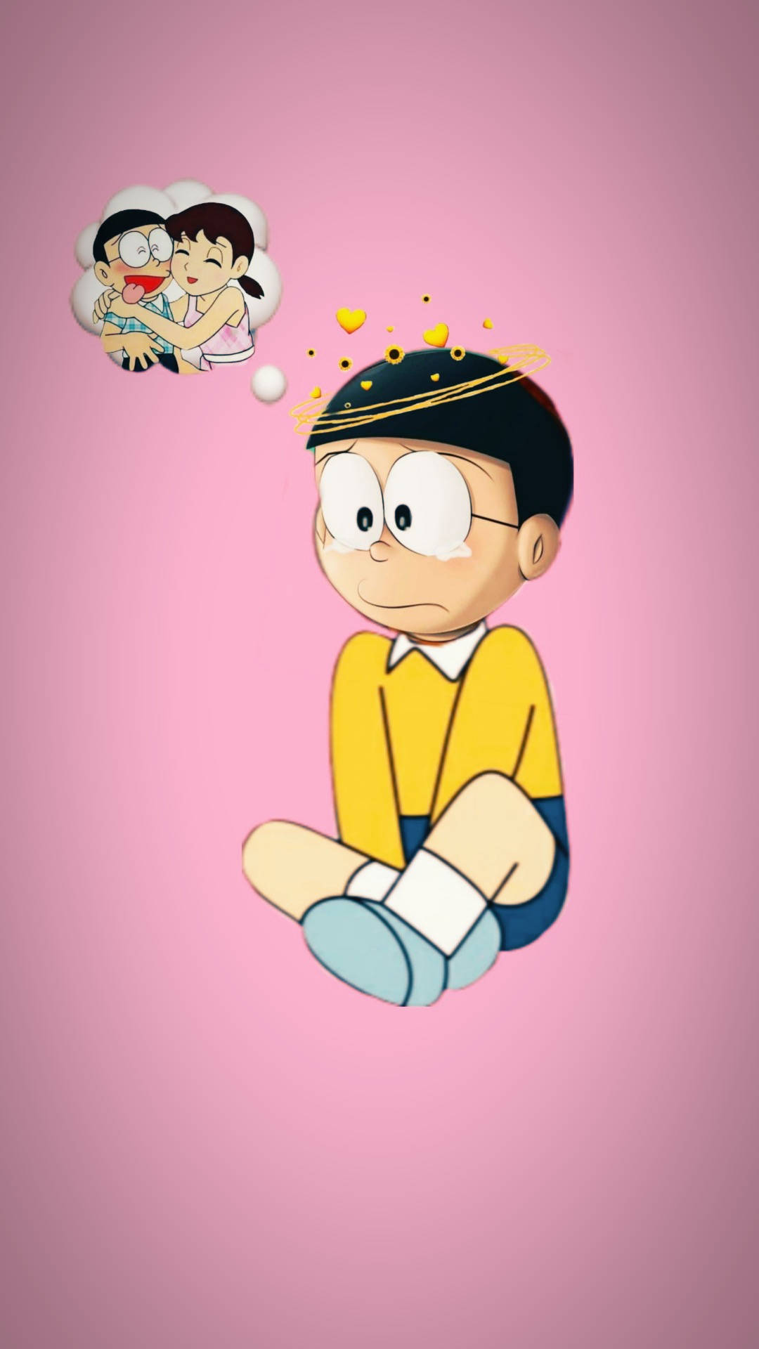 Nobita Daydreaming About Shizuka Background
