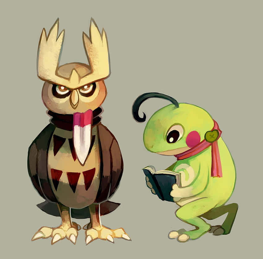 Noctowl_and_ Politoed_ Animated_ Characters Background