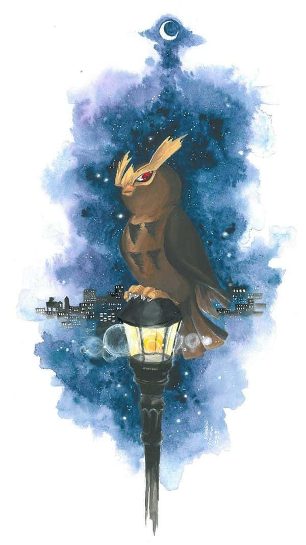 Noctowl Illuminatingthe Night Background