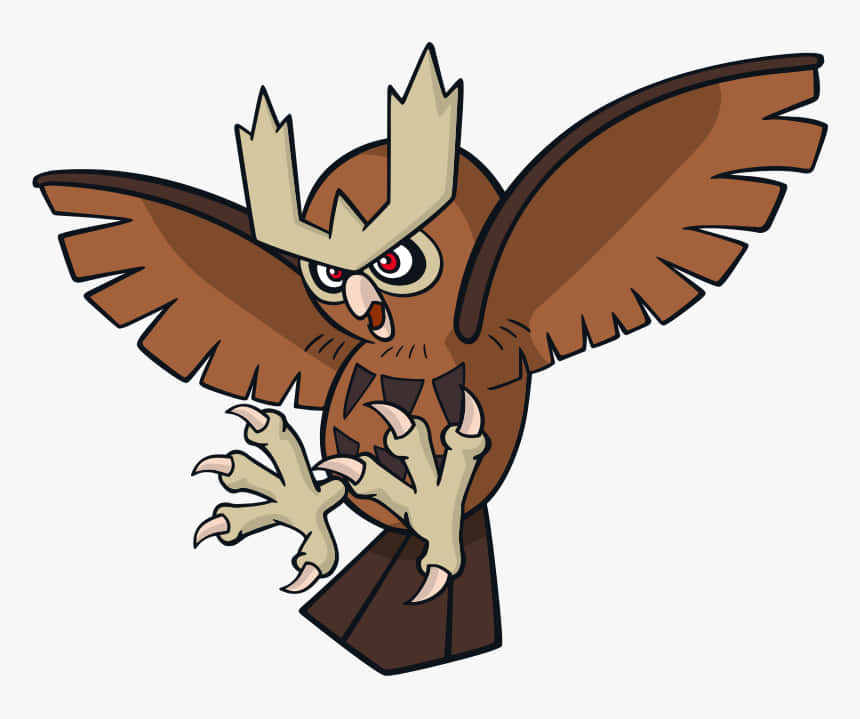 Noctowl Pokemon Illustration Background