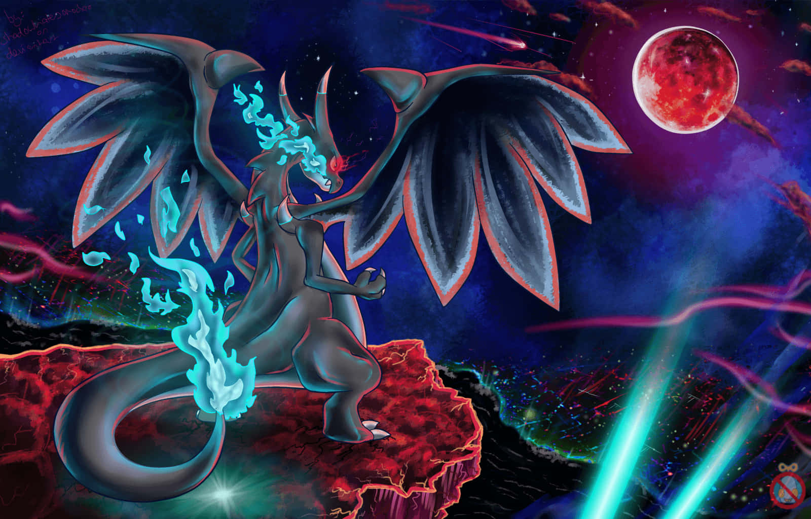 Noivern Dragon Pokemon Night Sky