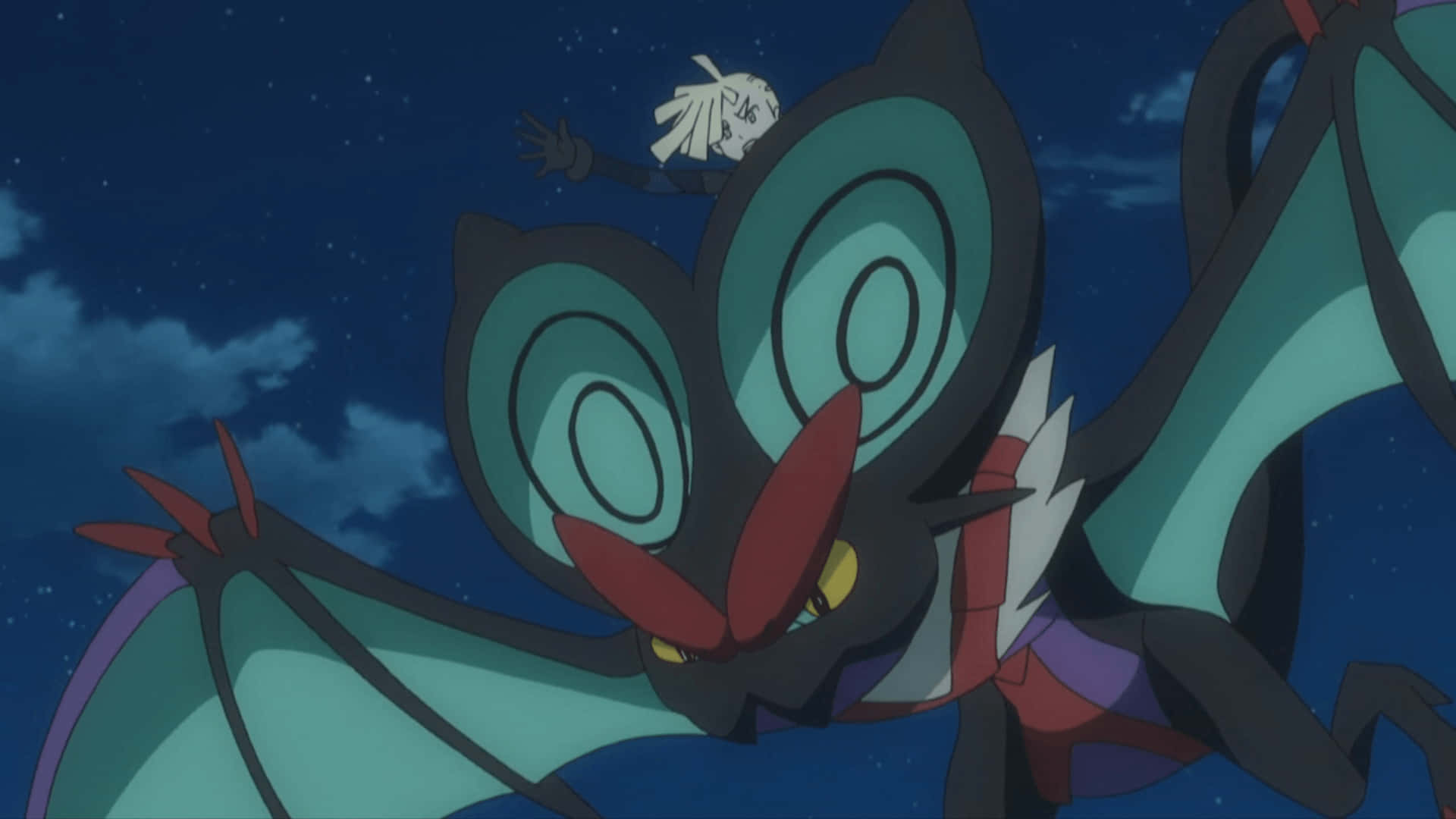 Noivern Flying Night Sky Background