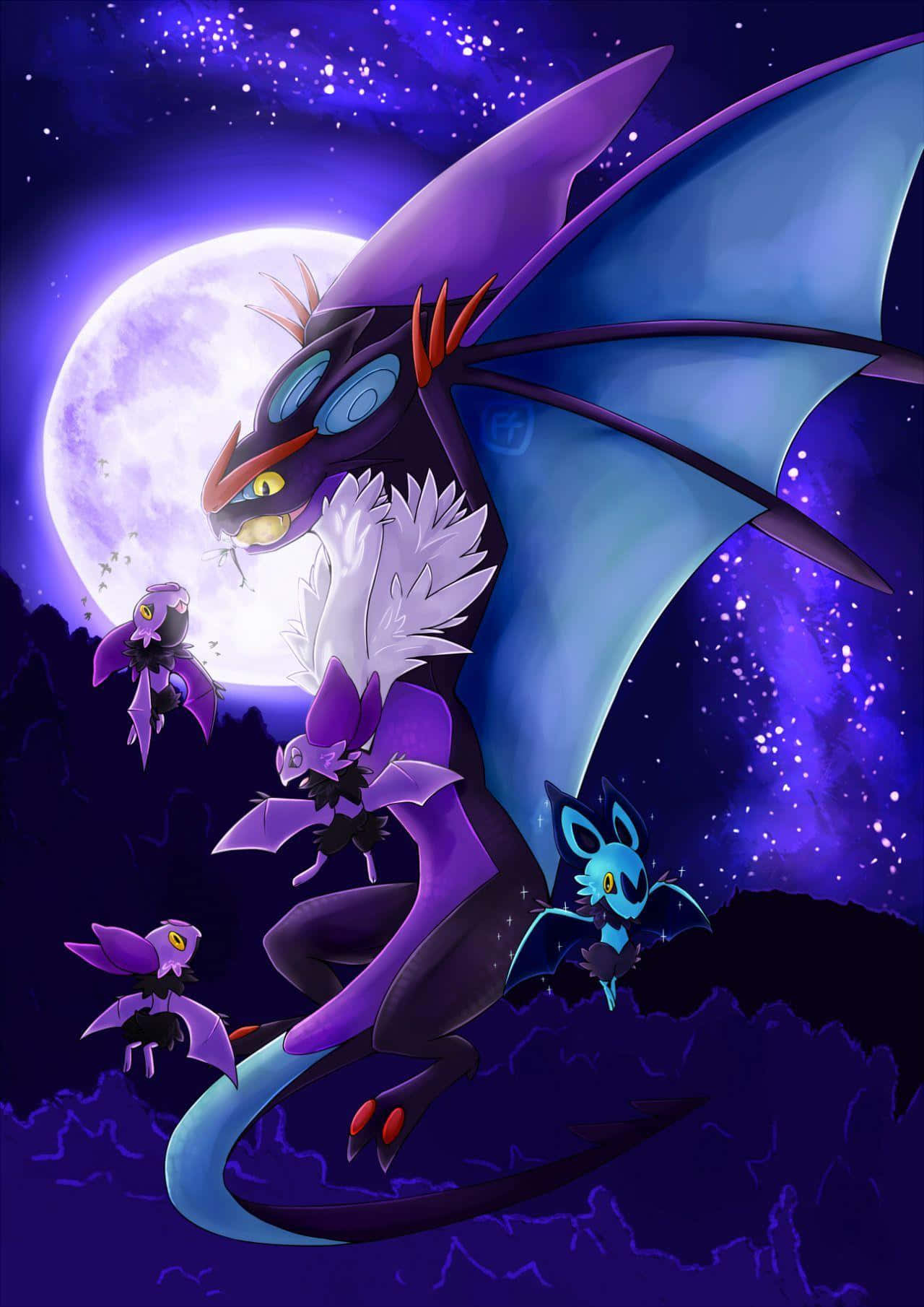 Noivernand Friends Moonlit Sky Background