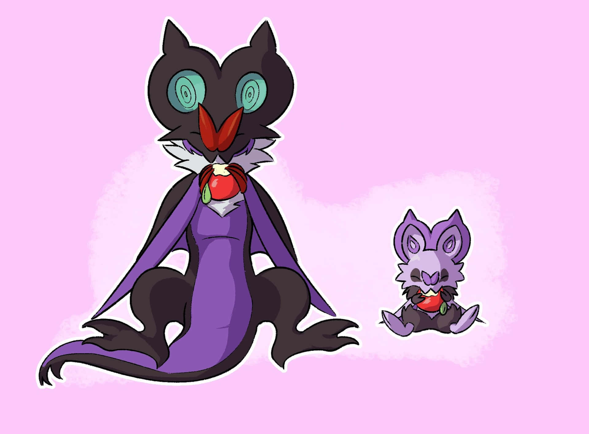 Noivernand Noibat Pokemon Illustration