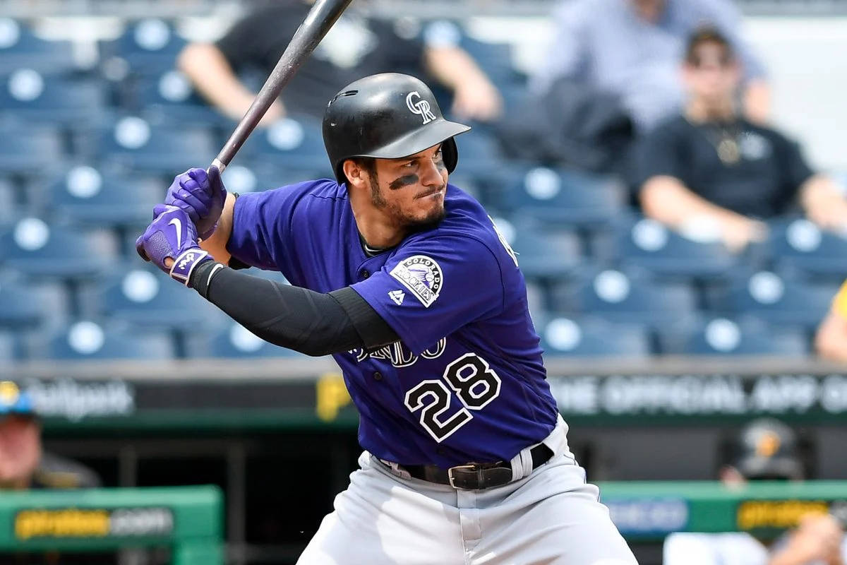 Nolan Arenado Serious Look Background