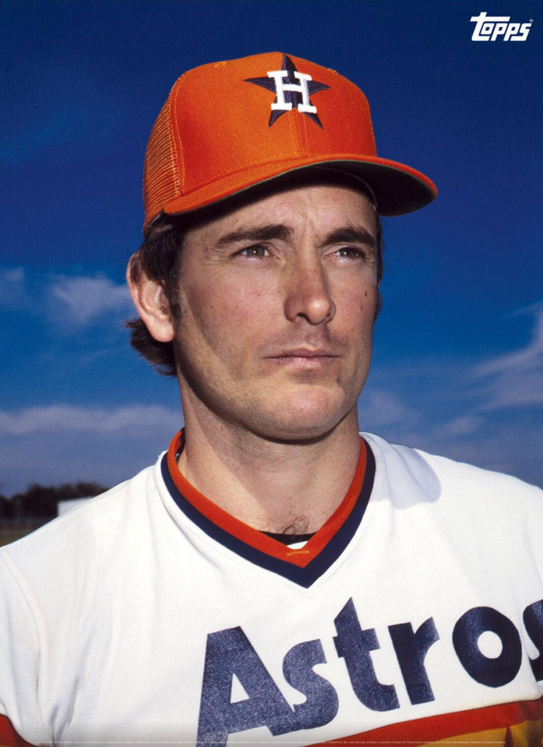 Nolan Ryan Orange Astros Baseball Cap Background