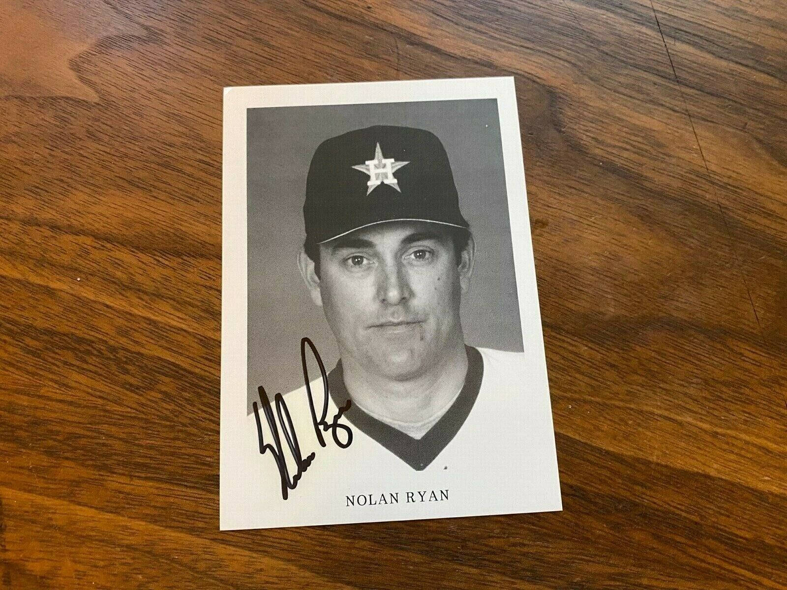 Nolan Ryan Signed Baseball Card Background