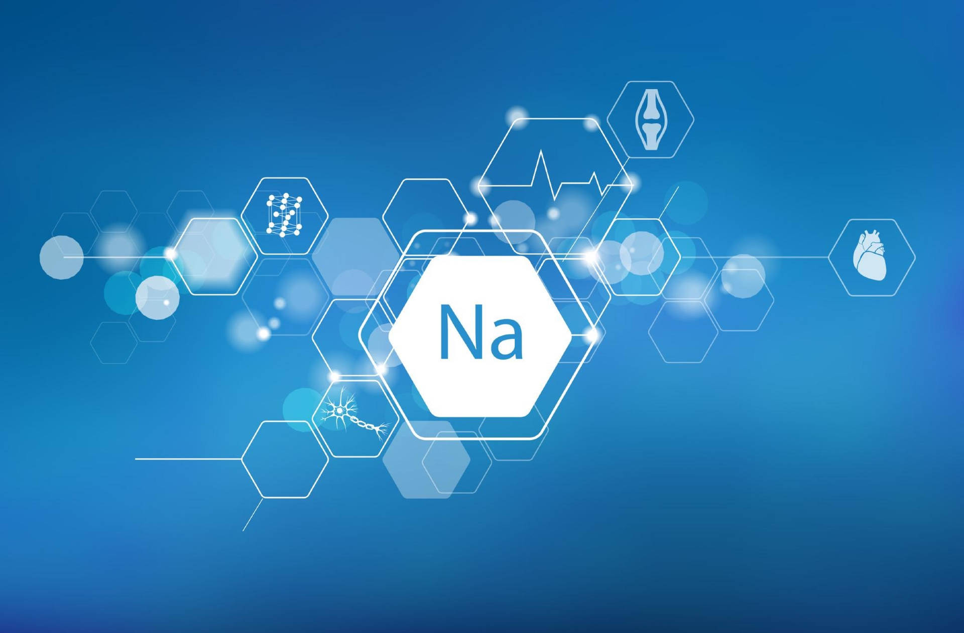 Non-volatile Sodium Illustration Blue Background Background