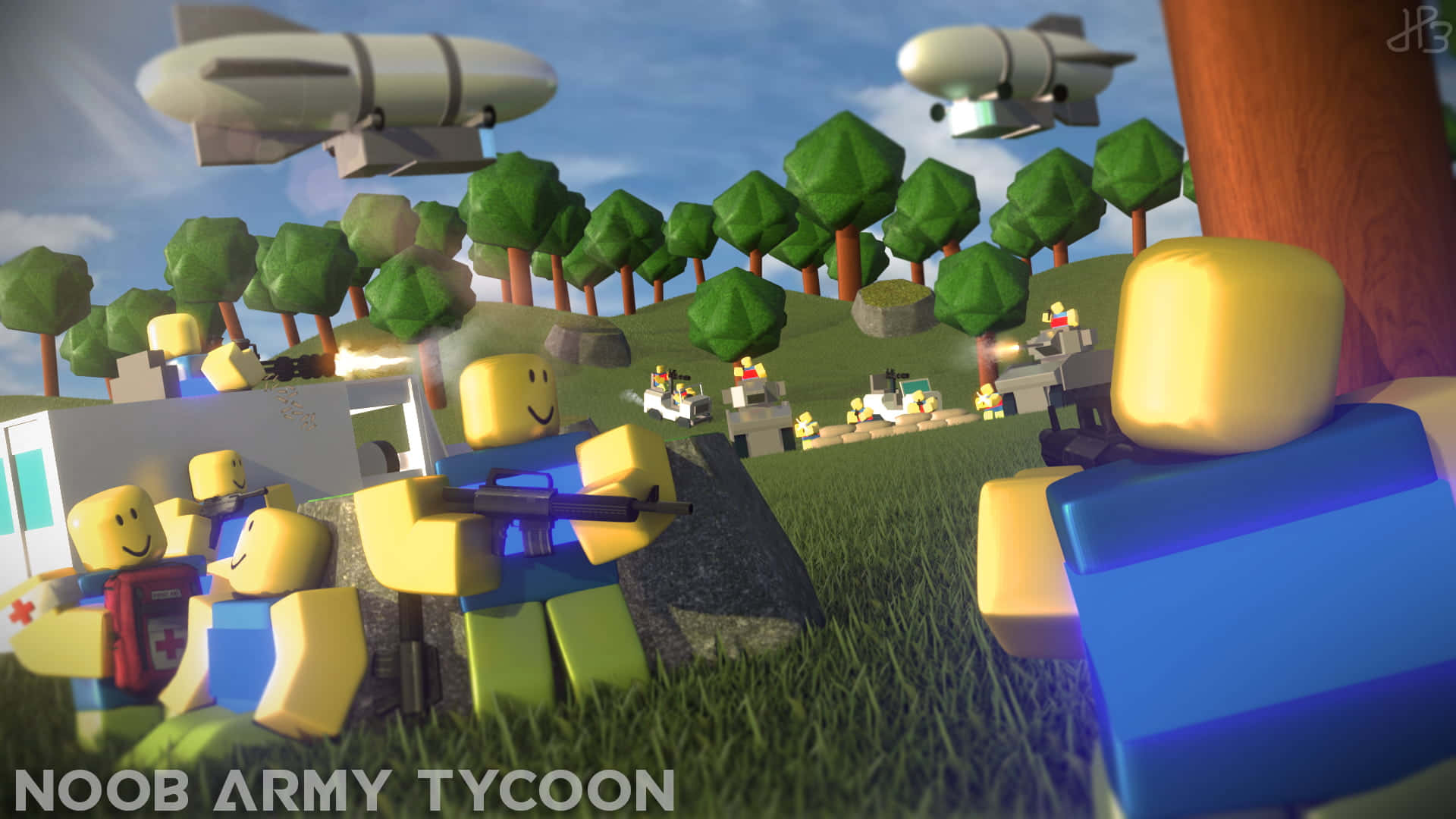 Noob Friends Ready For Their Next Roblox Adventure! Background