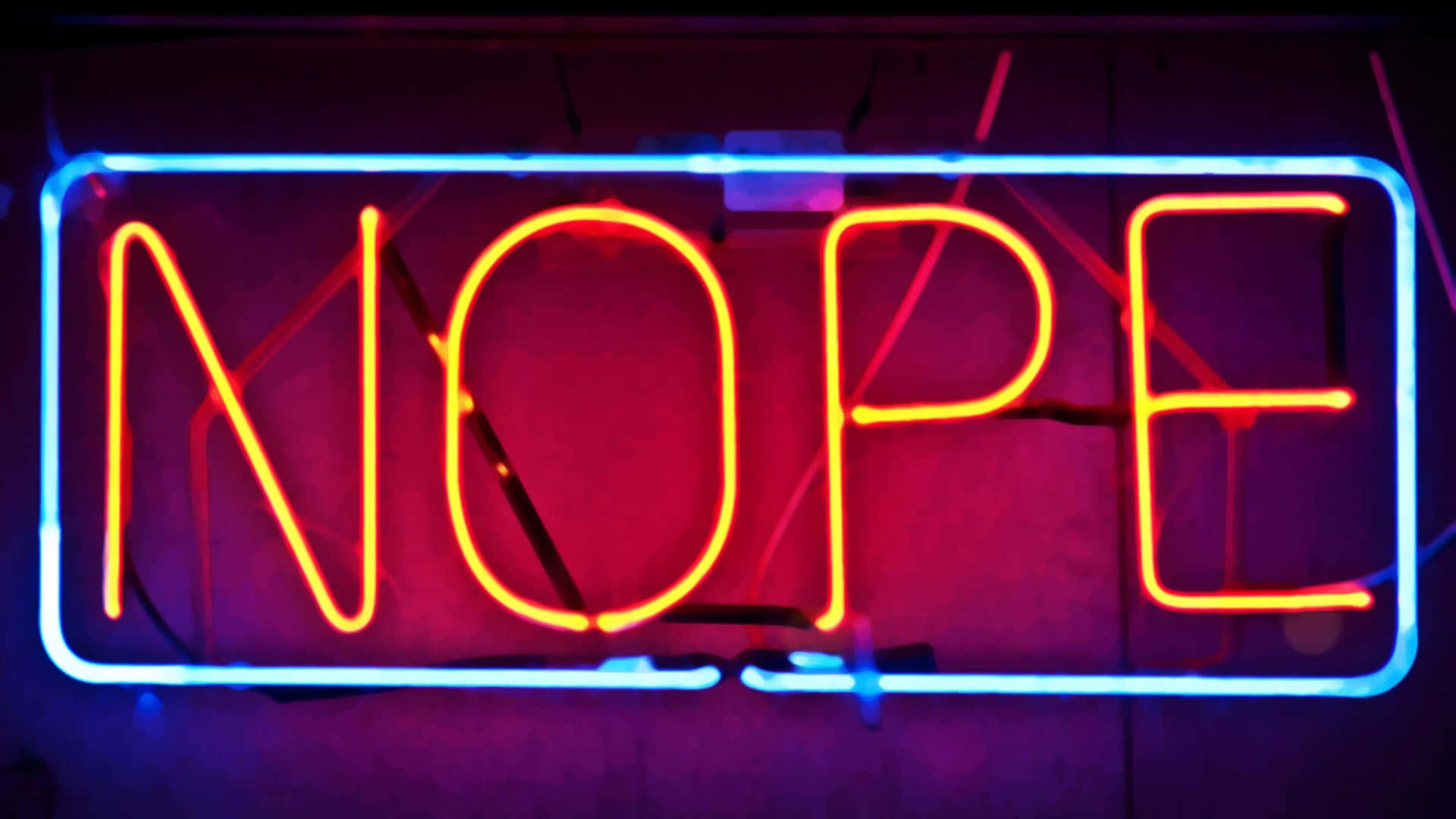 Nope Neon Lights Tumblr Laptop Background