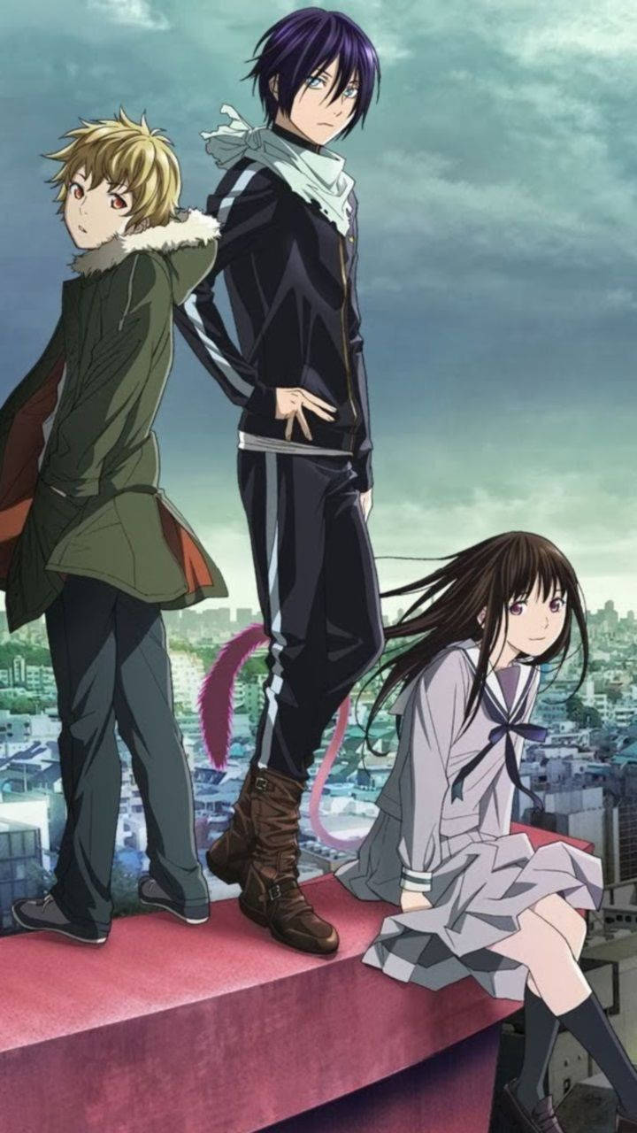 Noragami Building Rooftop View Background
