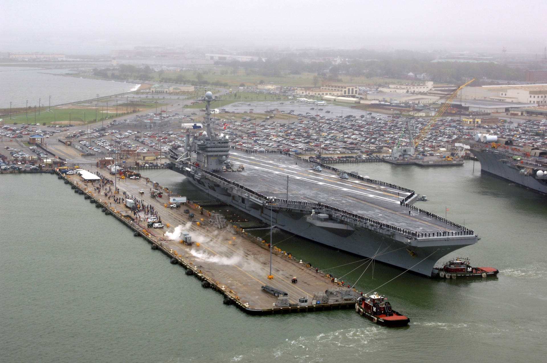 Norfolk Naval Station In Virginia, Usa Background