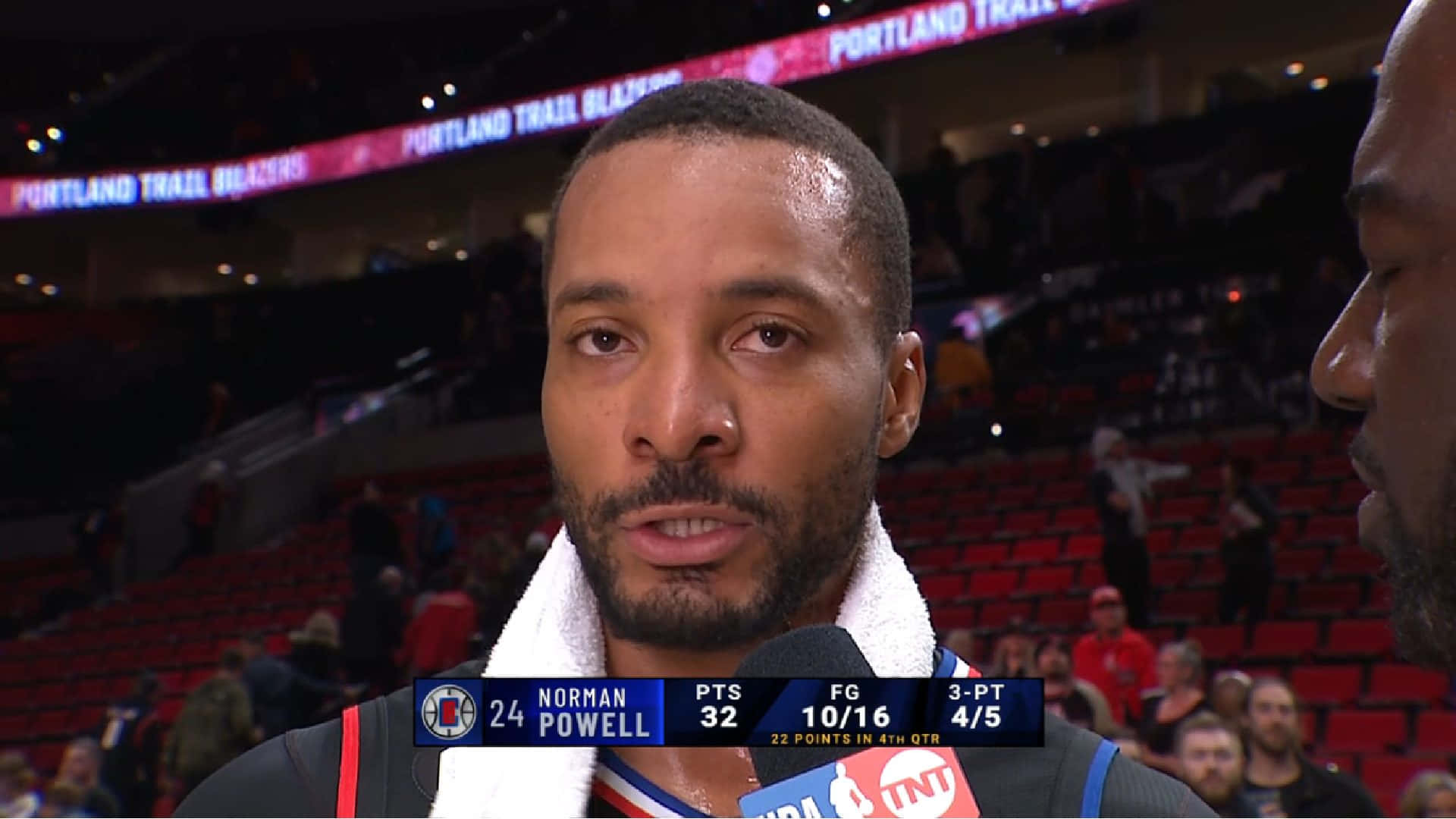 Norman Powell In Action On The Basketball Court Background