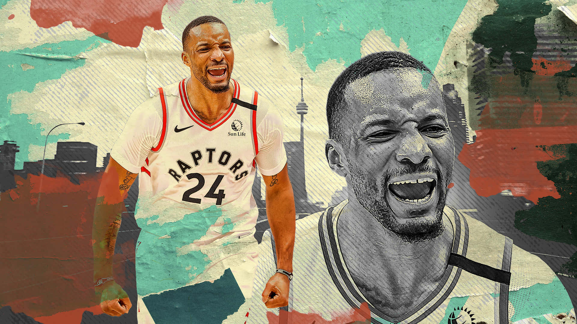 Norman Powell Of Toronto Raptors Digital Art Background